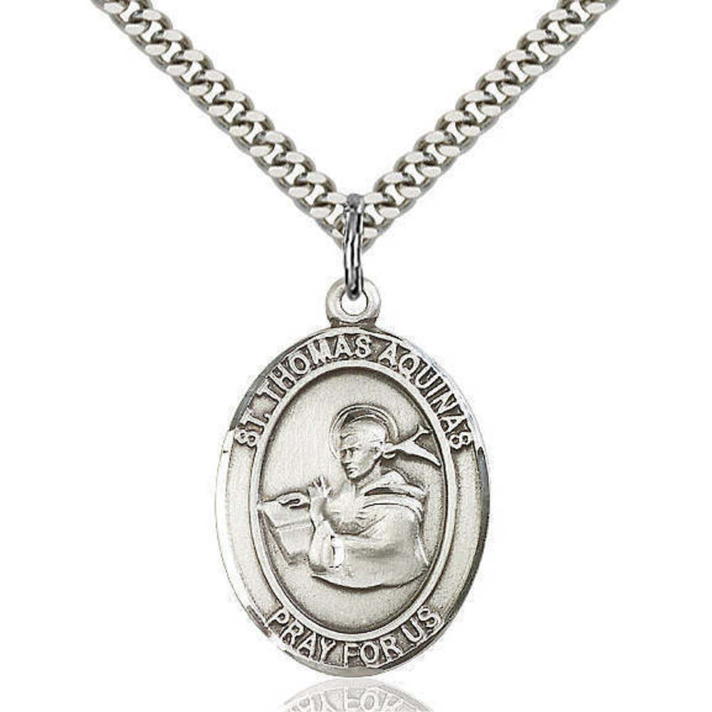 Saint Thomas Aquinas Sterling Silver Medal